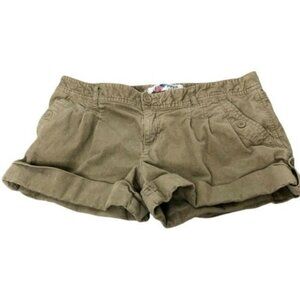 2/$30 Piper & Blue Corduroy Shorts Womens Juniors 11 Daisy Dukes Cuffs Pleated F